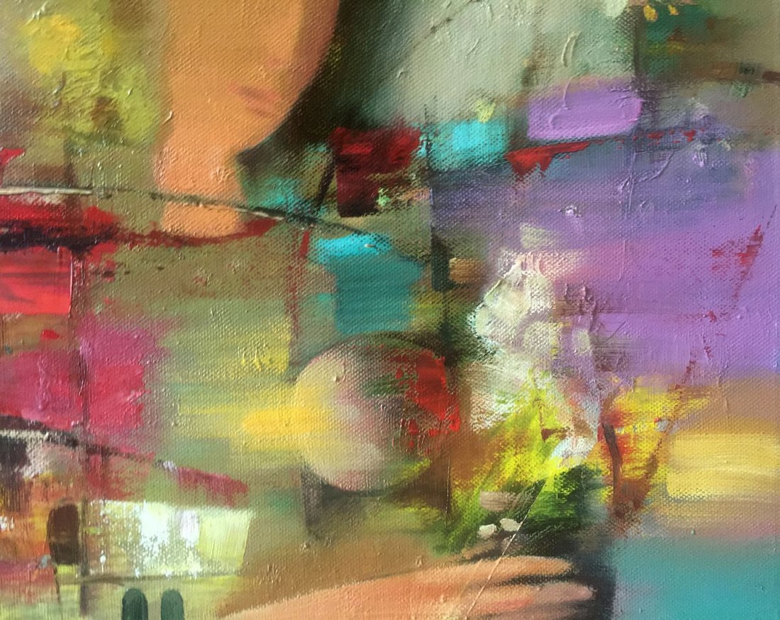 Abstract oil painting Red sun Anatoly Borisovich Tarabanov - 7