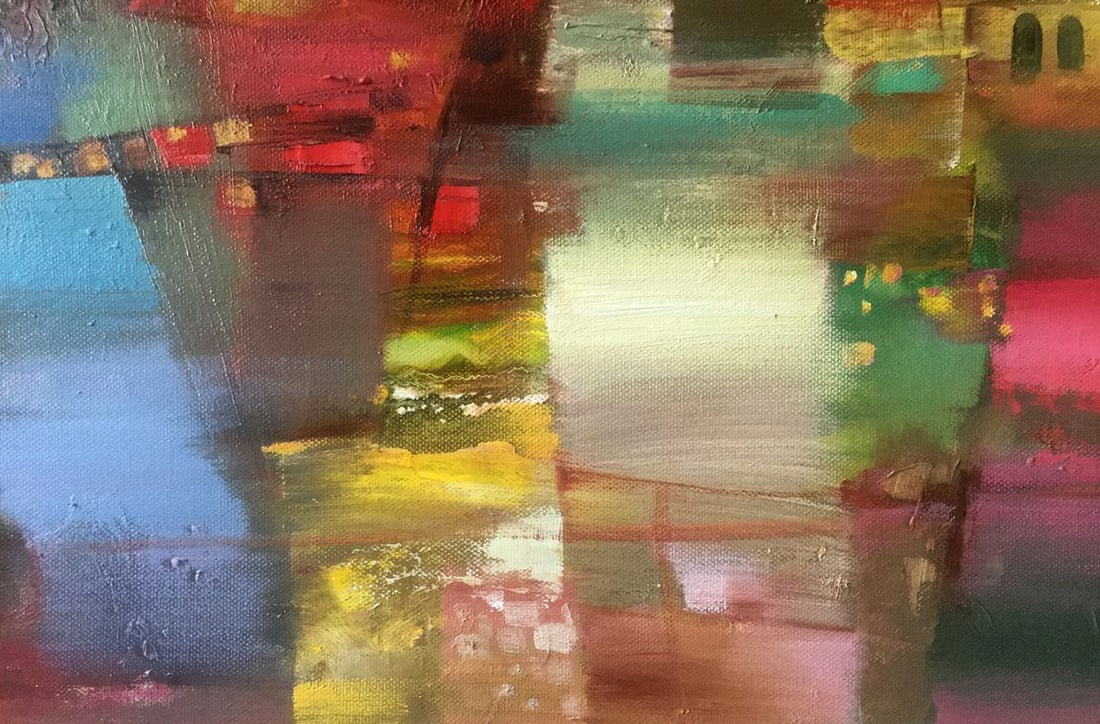 Abstract oil painting Red sun Anatoly Borisovich Tarabanov - 9