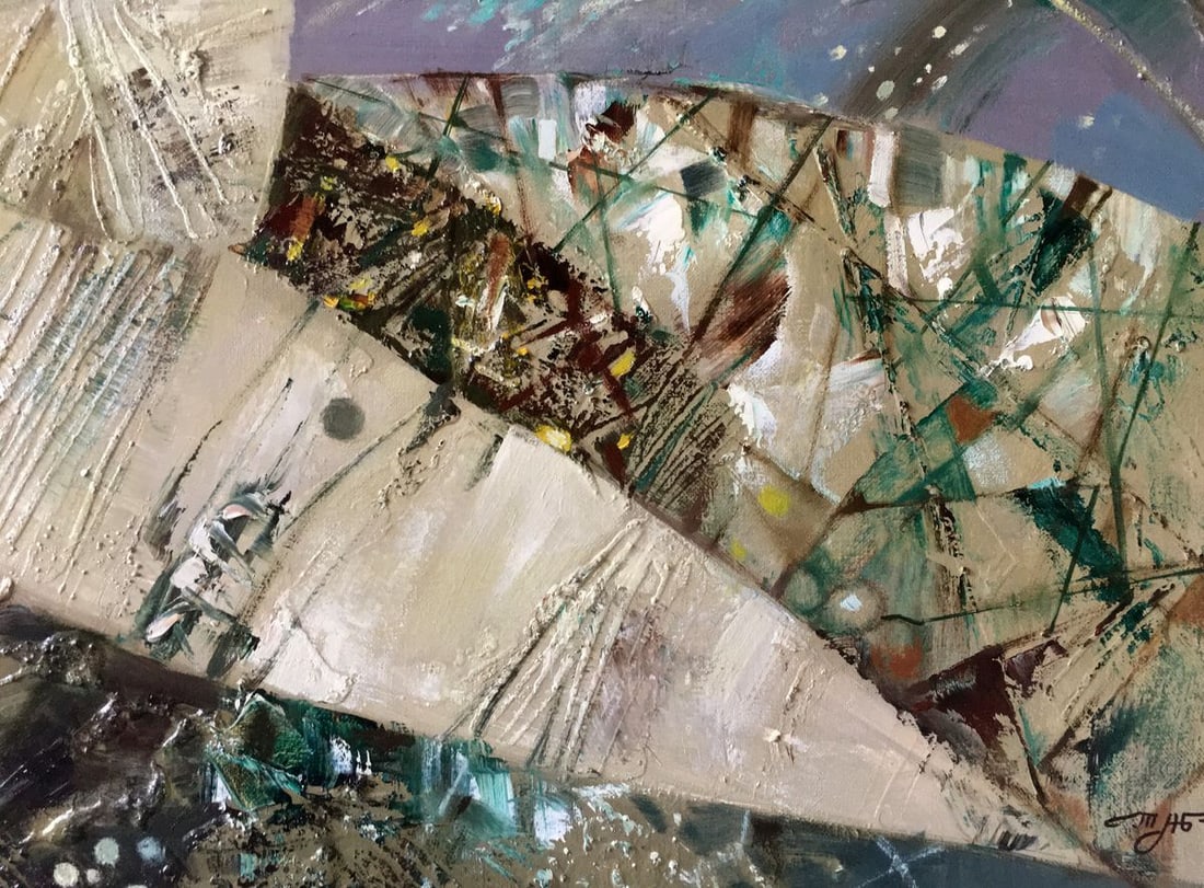 Abstract oil painting Two banks Anatoly Borisovich Tarabanov - 10