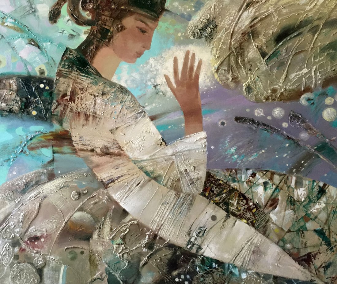 Abstract oil painting Two banks Anatoly Borisovich Tarabanov (1 of 11)