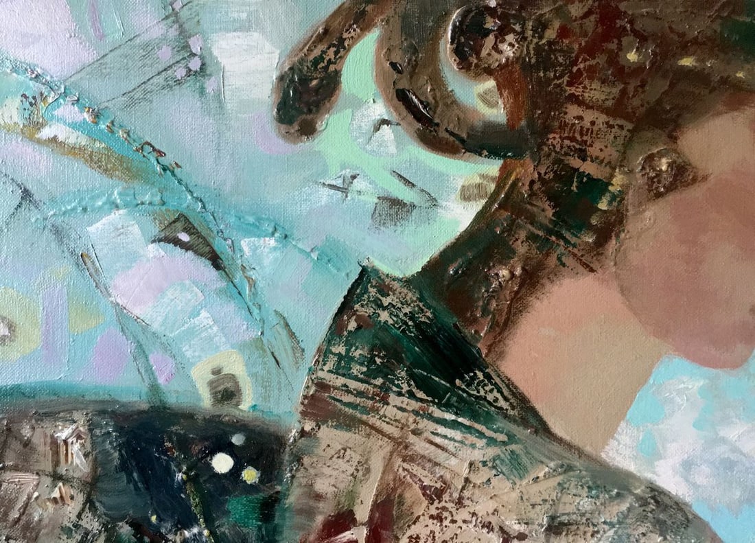 Abstract oil painting Two banks Anatoly Borisovich Tarabanov - 2