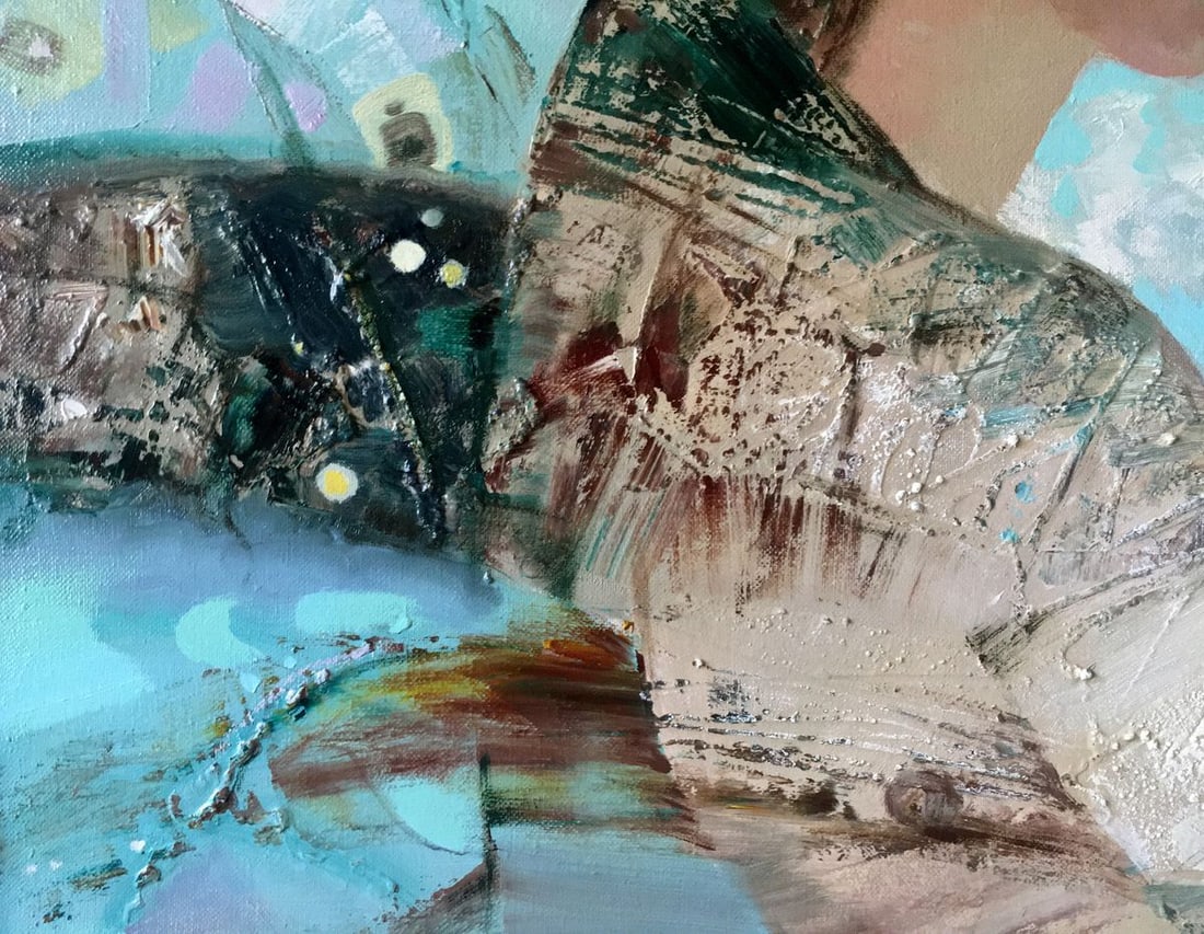 Abstract oil painting Two banks Anatoly Borisovich Tarabanov - 5