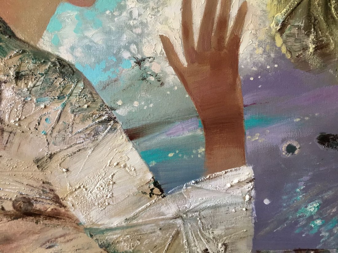 Abstract oil painting Two banks Anatoly Borisovich Tarabanov - 6