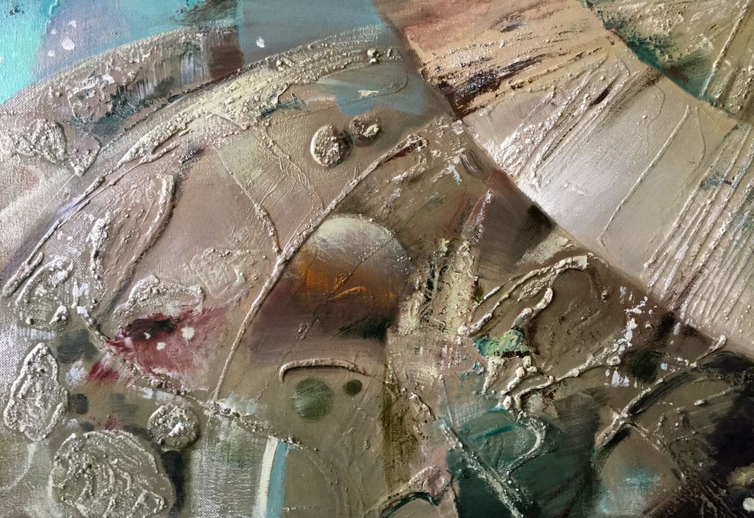 Abstract oil painting Two banks Anatoly Borisovich Tarabanov - 8