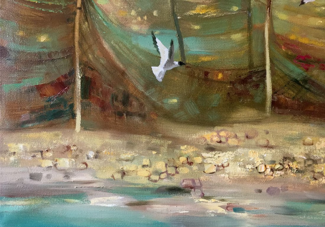 Oil painting Fishing nets Anatoly Borisovich Tarabanov - 8