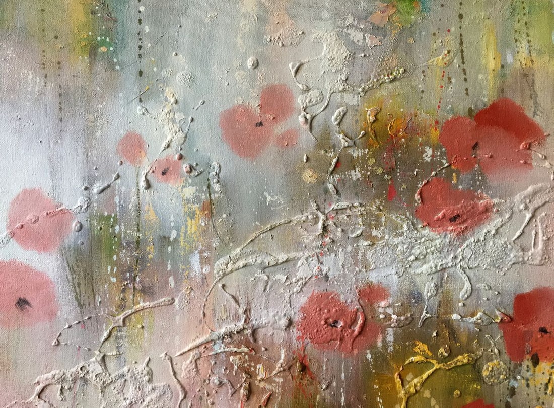 Abstract oil painnting Poppy field Anatoly Borisovich Tarabanov - 2