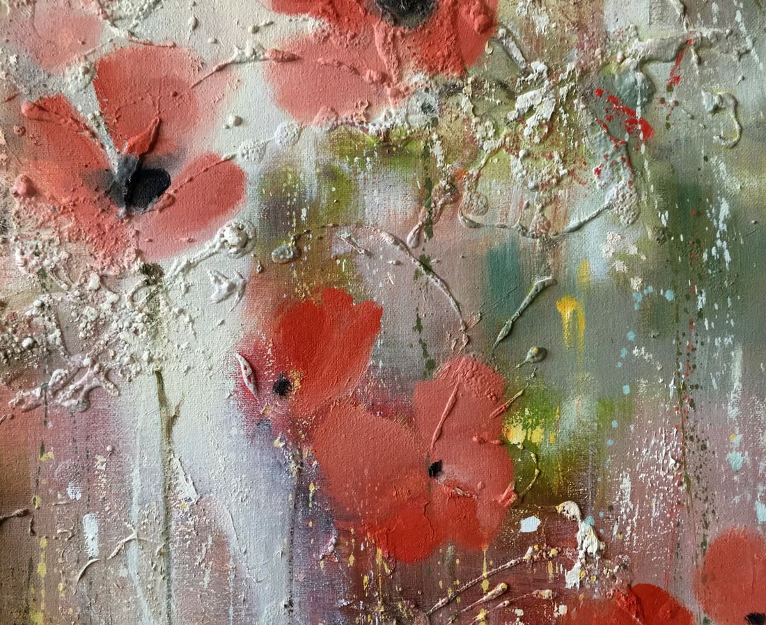 Abstract oil painnting Poppy field Anatoly Borisovich Tarabanov - 7