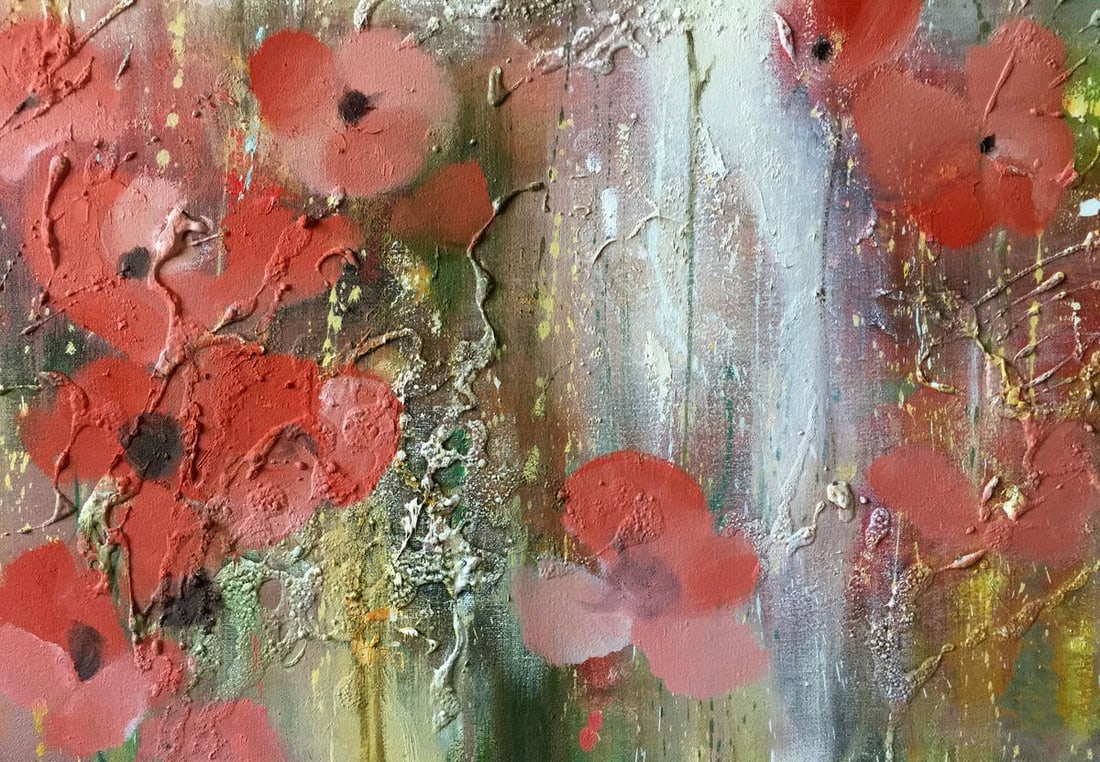 Abstract oil painnting Poppy field Anatoly Borisovich Tarabanov - 9