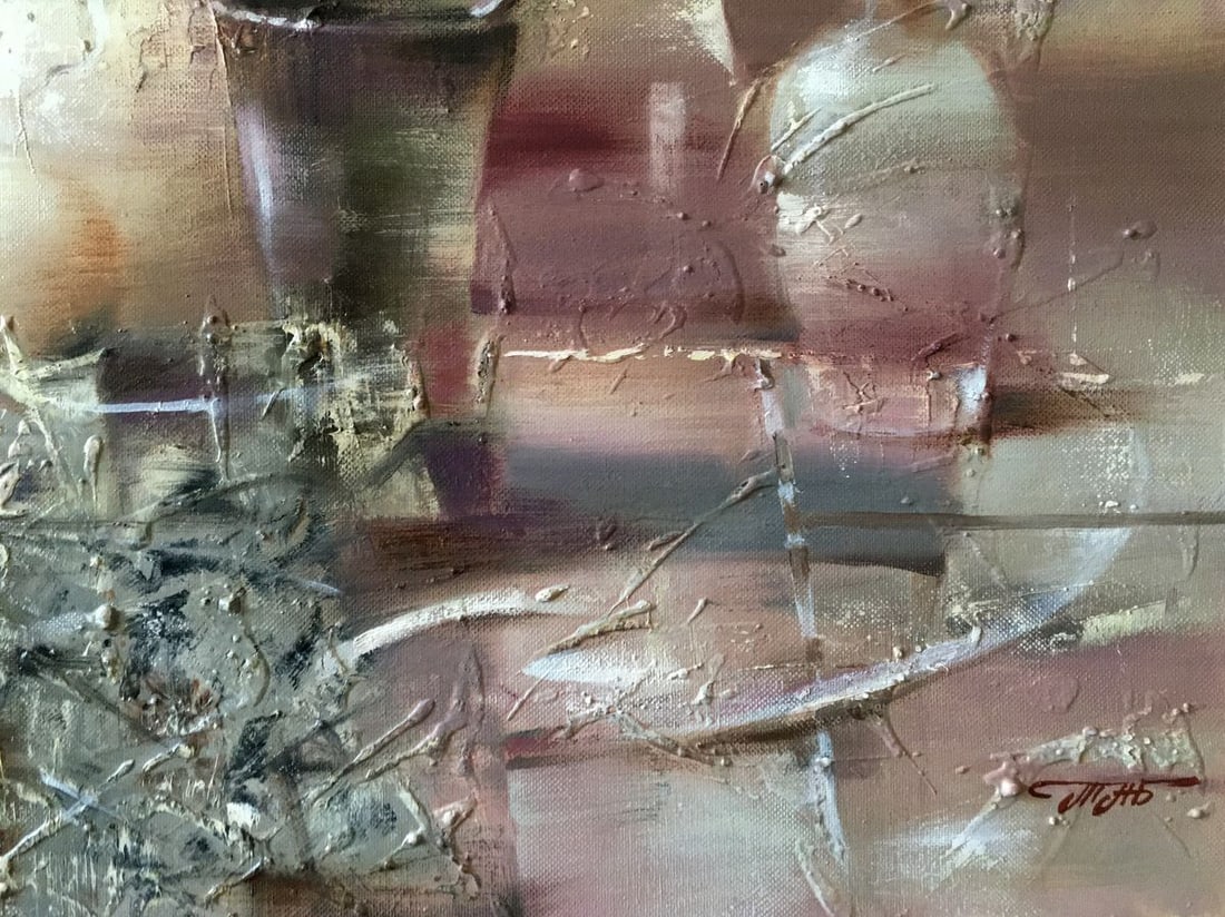 Abstract oil painting White still life Anatoly Borisovich Tarabanov - 10