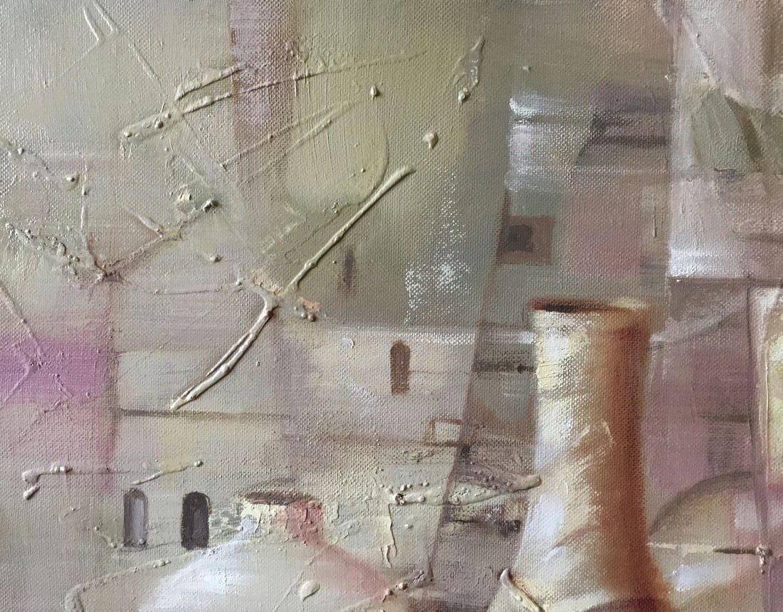 Abstract oil painting White still life Anatoly Borisovich Tarabanov - 2