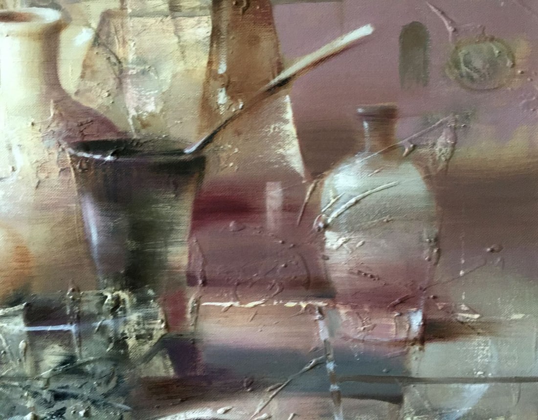 Abstract oil painting White still life Anatoly Borisovich Tarabanov - 7
