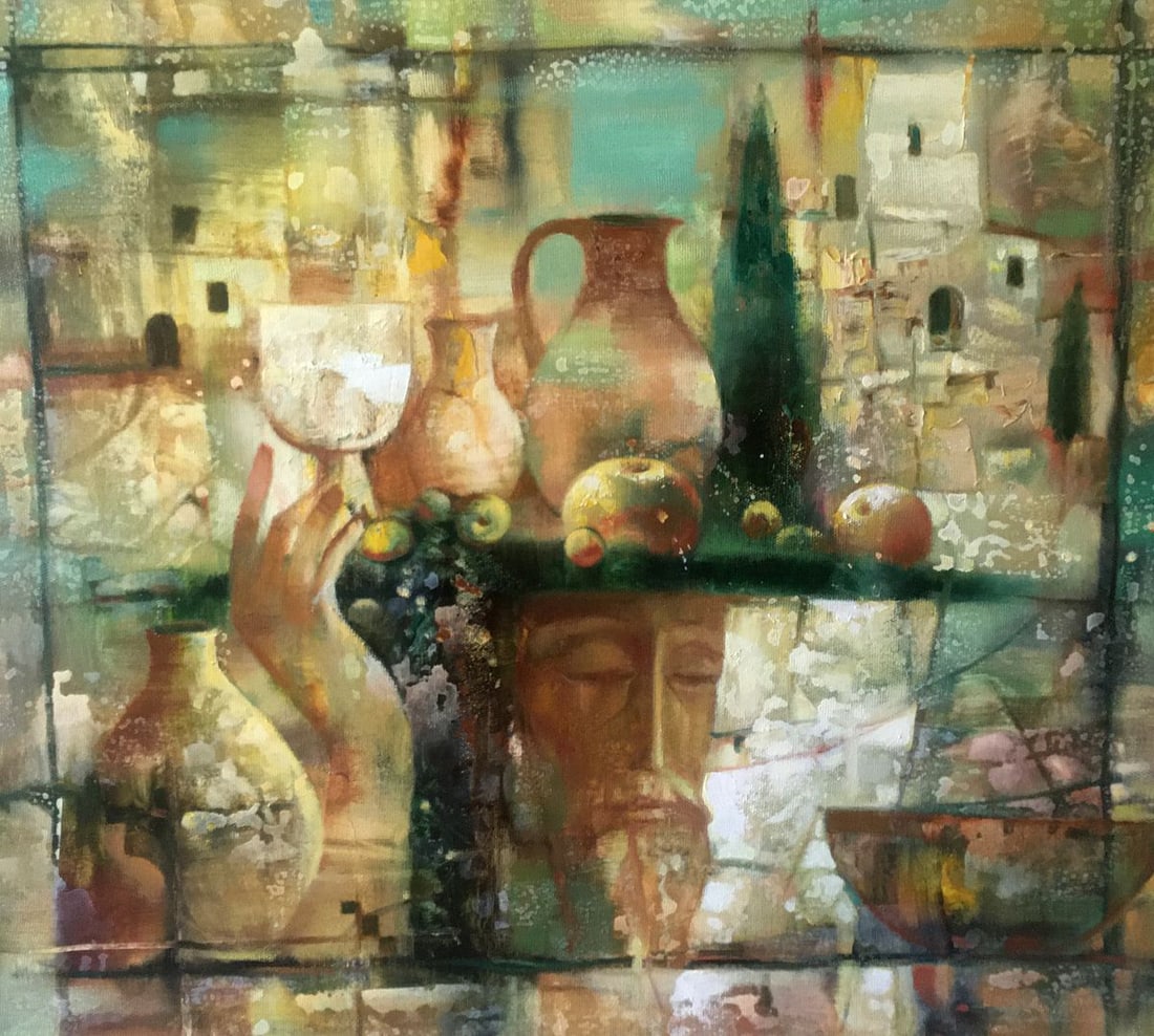 Abstract oil painting Water carrier Anatoly Borisovich Tarabanov (1 of 10)