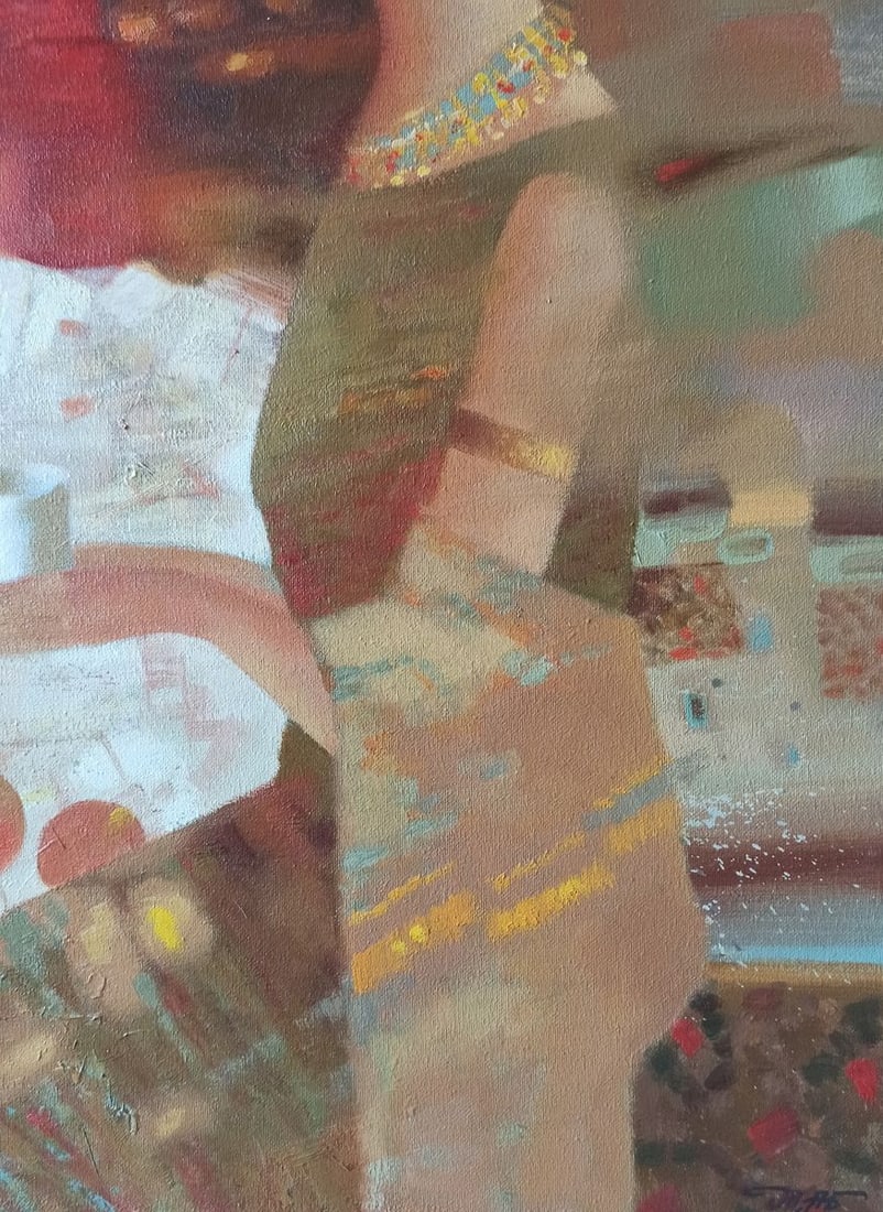 Abstract oil painting Tea party Anatoly Borisovich Tarabanov - 15