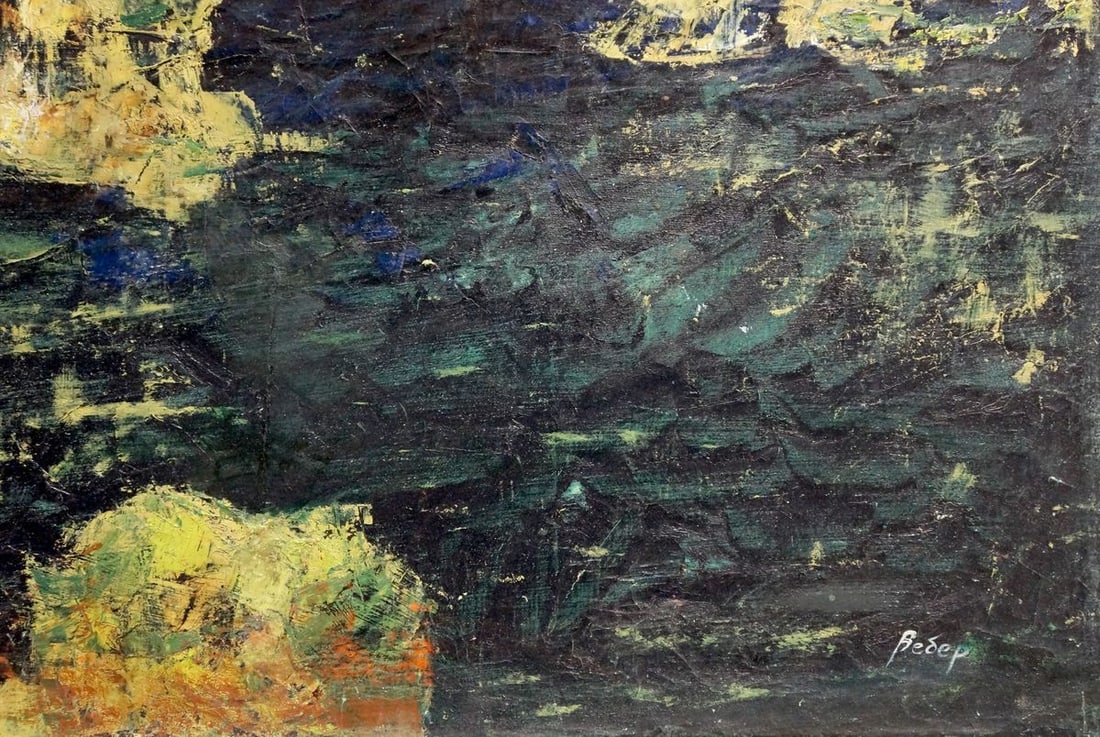 Oil painting Cliffs in the sea Veber - 5