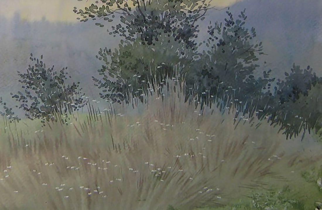 Watercolor painting Morning in nature Valery Savenets - 2