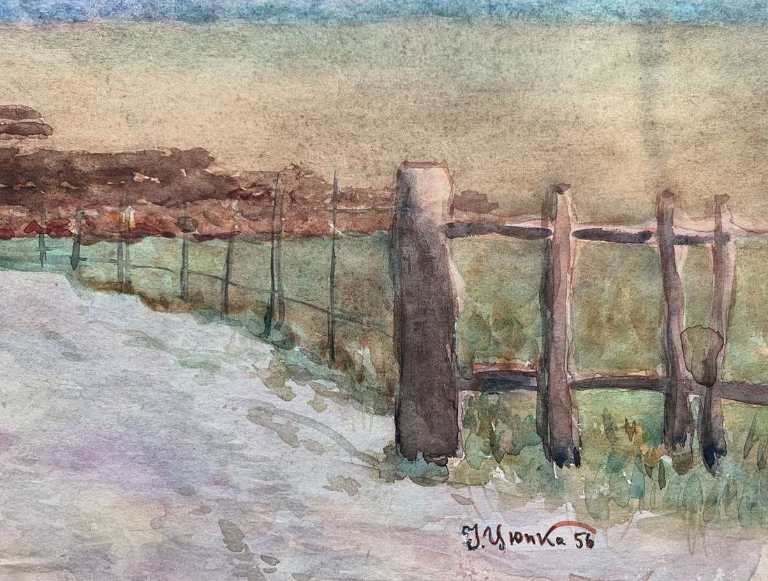 Watercolor painting The road into the distance Ivan Tsyupka - 2