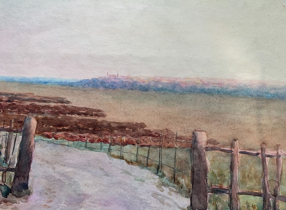 Watercolor painting The road into the distance Ivan Tsyupka - 3