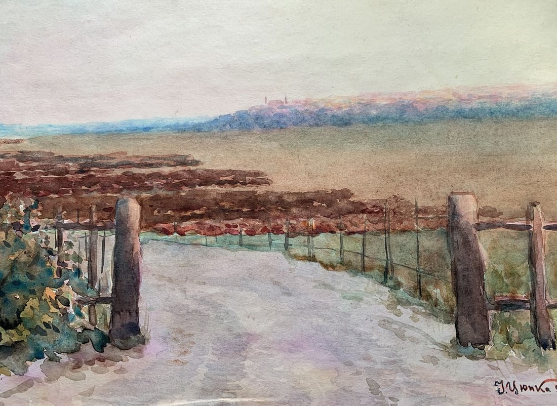 Watercolor painting The road into the distance Ivan Tsyupka - 4