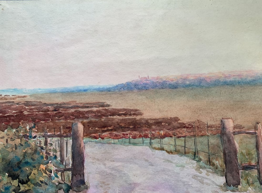 Watercolor painting The road into the distance Ivan Tsyupka - 6