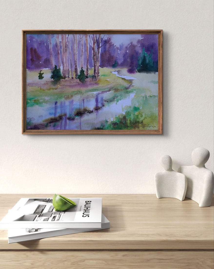 Watercolor painting Spring Awakens Boris Serdyuk - 3