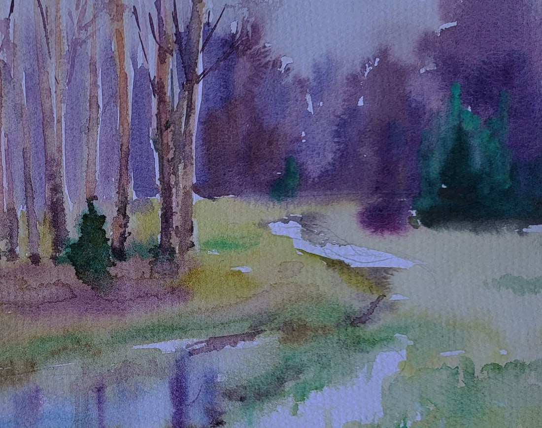 Watercolor painting Spring Awakens Boris Serdyuk - 5