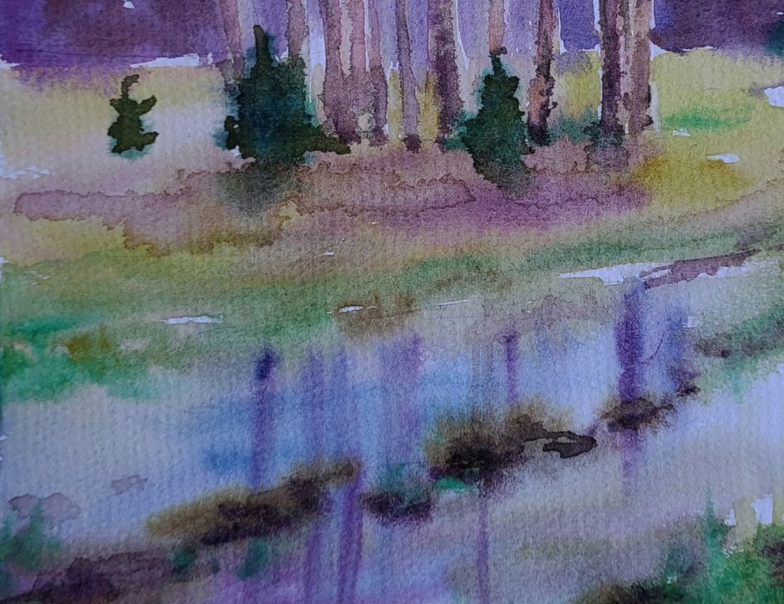 Watercolor painting Spring Awakens Boris Serdyuk - 6