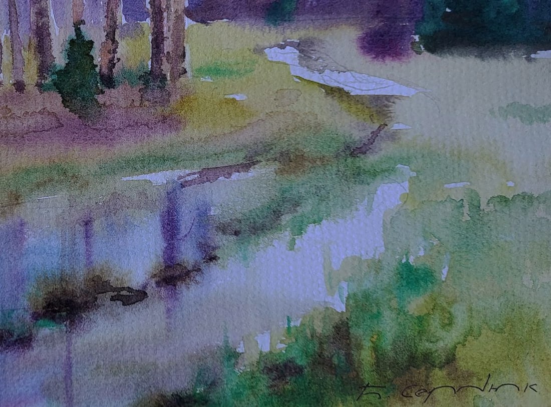 Watercolor painting Spring Awakens Boris Serdyuk - 7