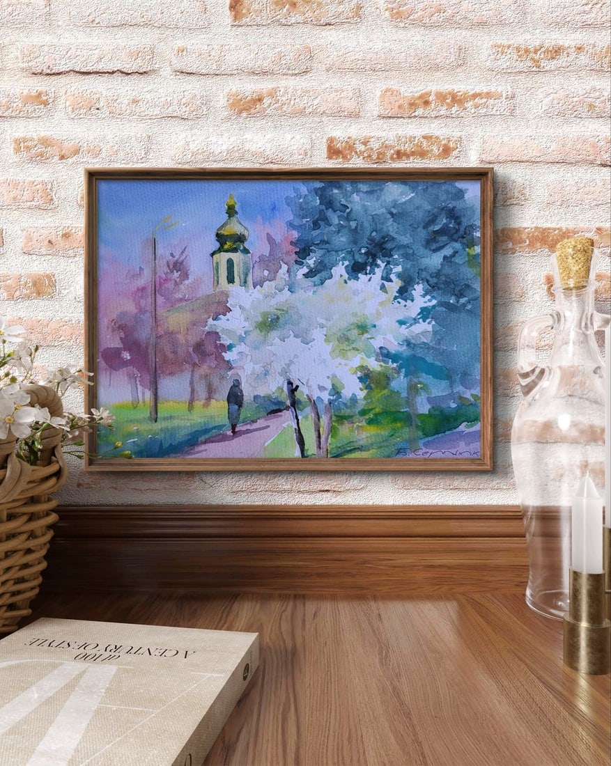 Watercolor painting The ringing of spring bells Boris Serdyuk - 2