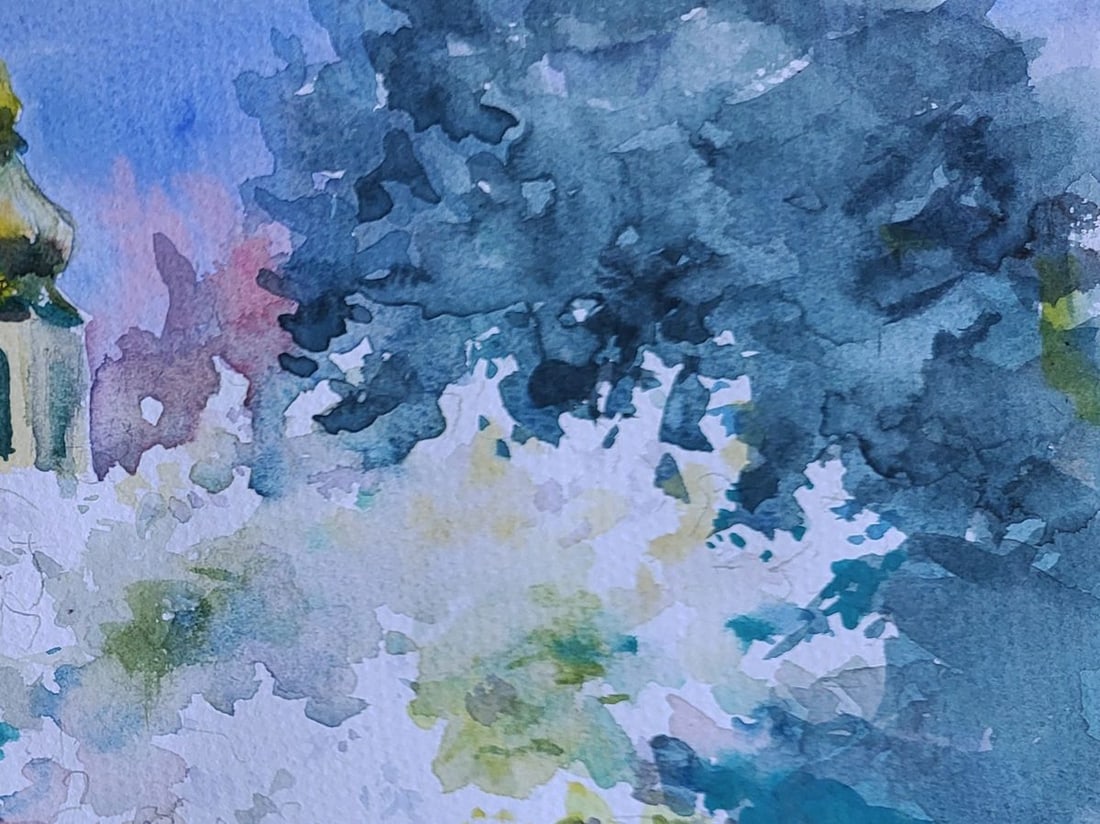 Watercolor painting The ringing of spring bells Boris Serdyuk - 5