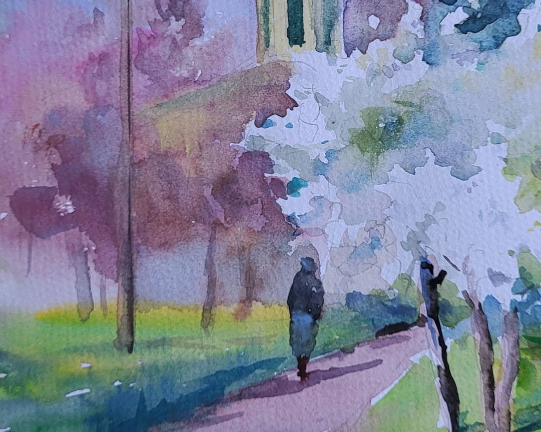 Watercolor painting The ringing of spring bells Boris Serdyuk - 6