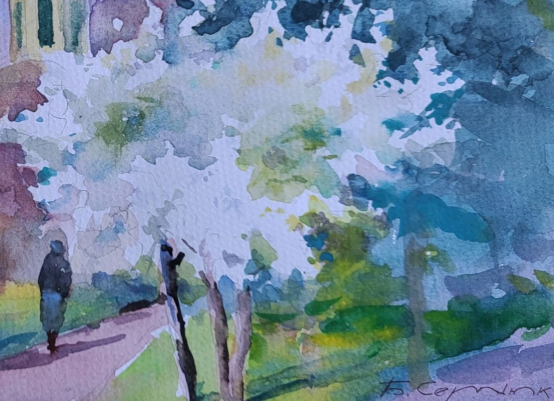 Watercolor painting The ringing of spring bells Boris Serdyuk - 7