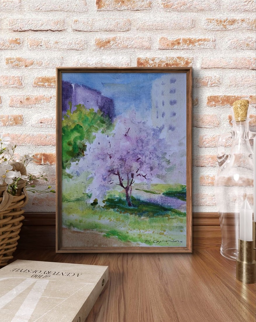 Watercolor painting Gentle april Boris Serdyuk - 3