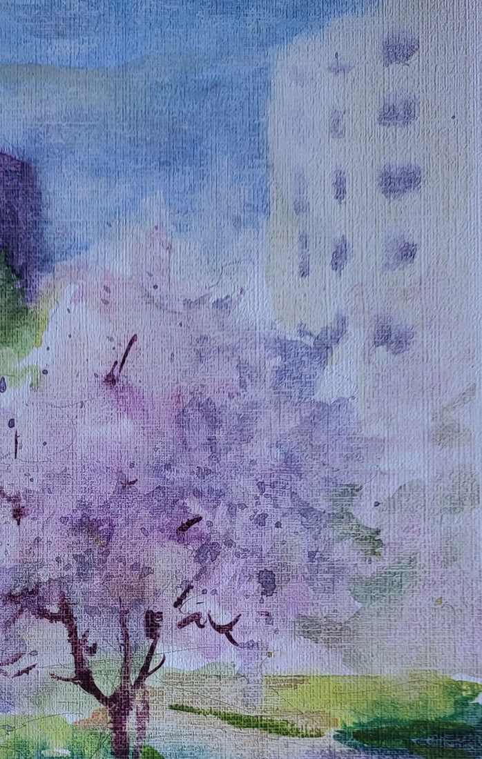 Watercolor painting Gentle april Boris Serdyuk - 5