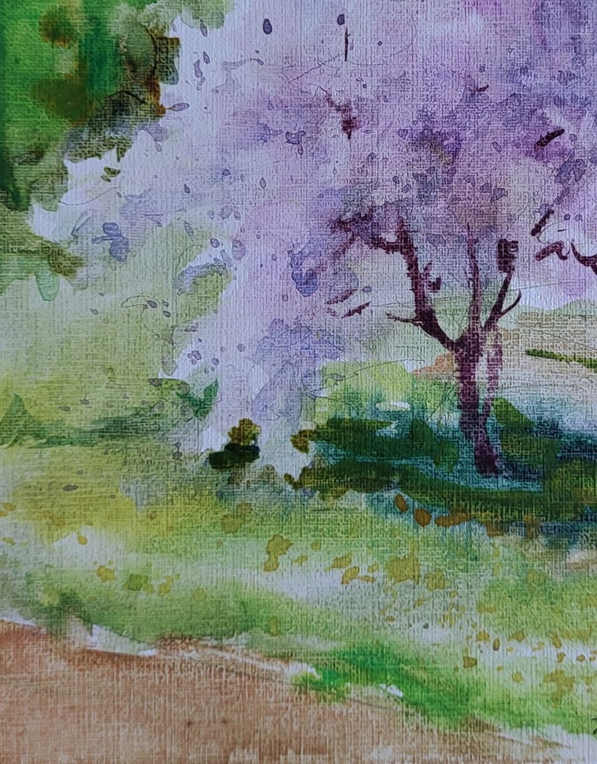 Watercolor painting Gentle april Boris Serdyuk - 6