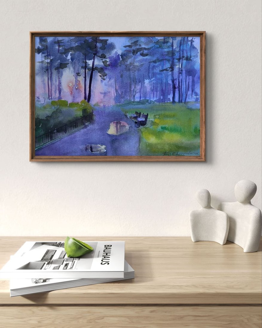 Watercolor painting Morning after rain Boris Serdyuk - 3