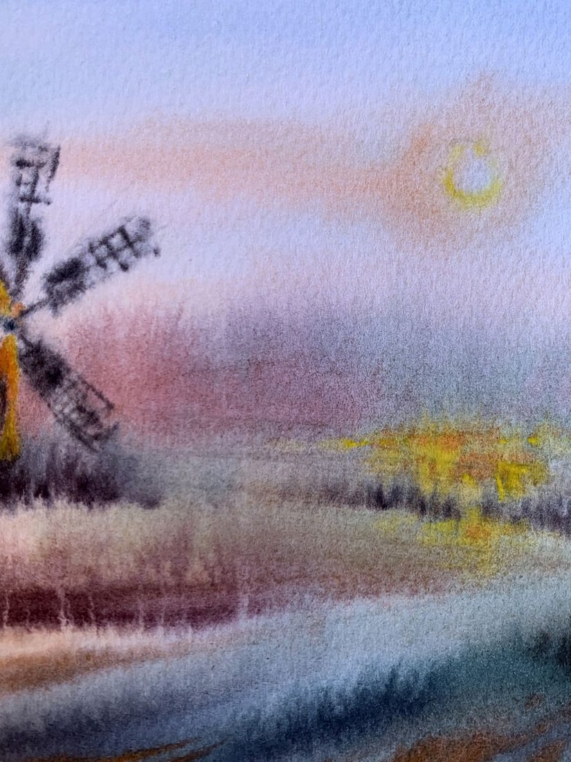 Pastel painting Mill on the outskirts Svetlana Gramm - 6