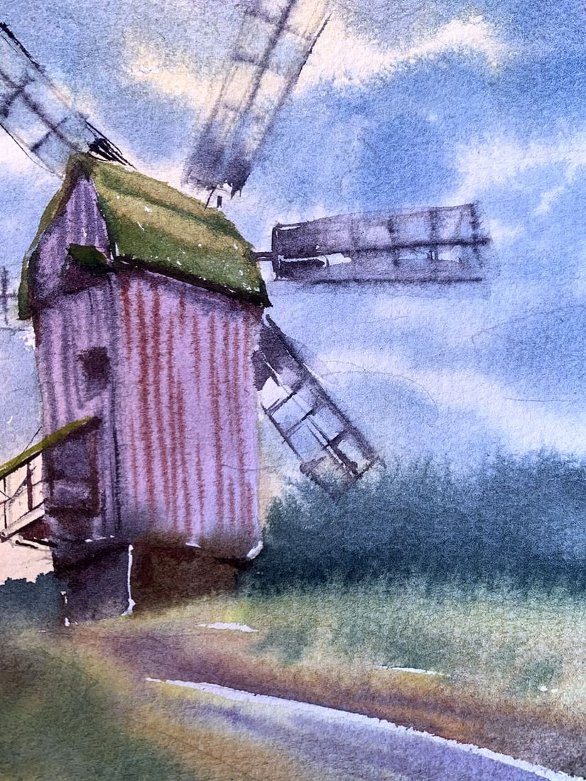 Pastel painting Mills before a storm Svetlana Gramm - 10