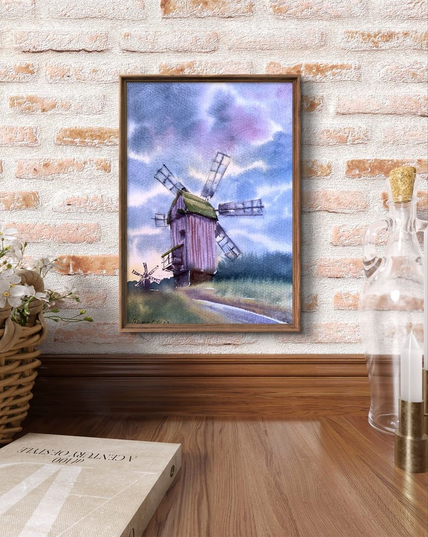 Pastel painting Mills before a storm Svetlana Gramm - 2