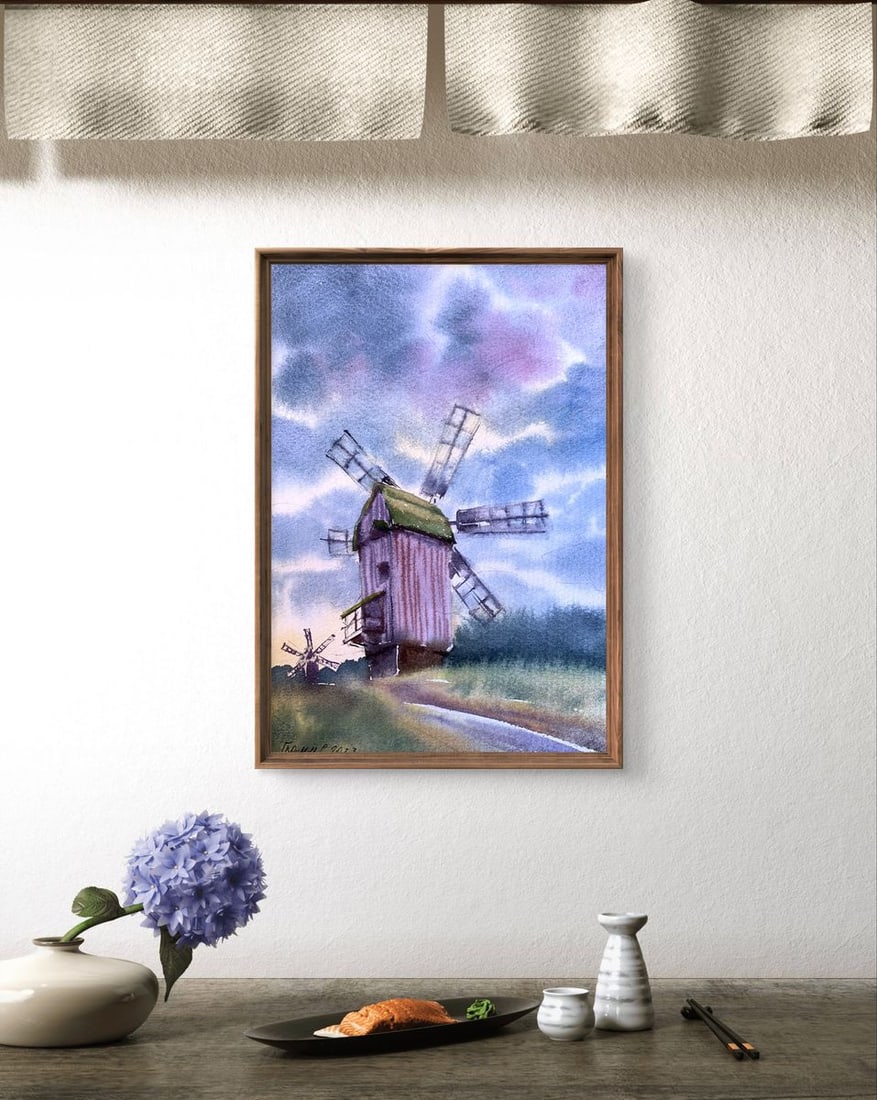 Pastel painting Mills before a storm Svetlana Gramm - 3