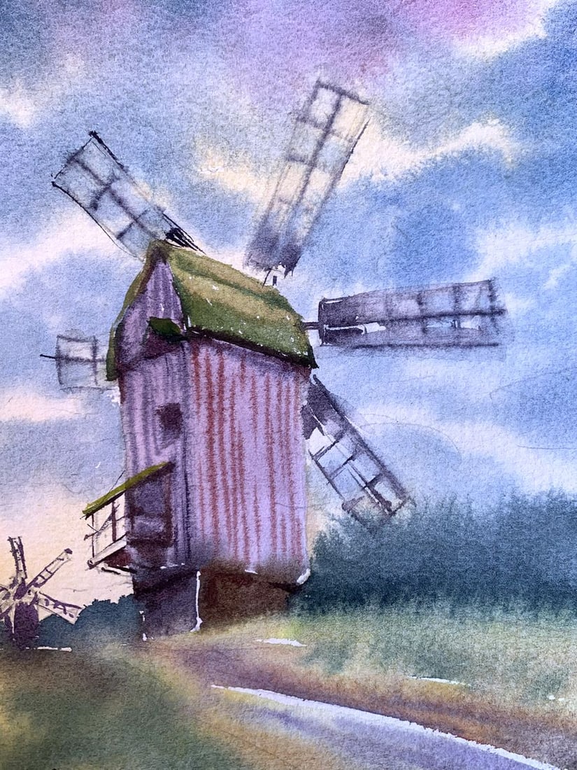 Pastel painting Mills before a storm Svetlana Gramm - 7