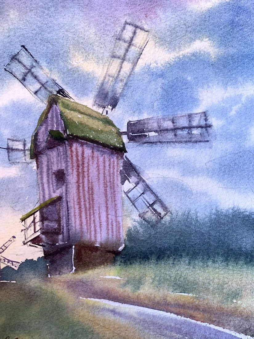 Pastel painting Mills before a storm Svetlana Gramm - 8