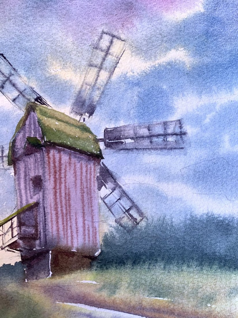 Pastel painting Mills before a storm Svetlana Gramm - 9