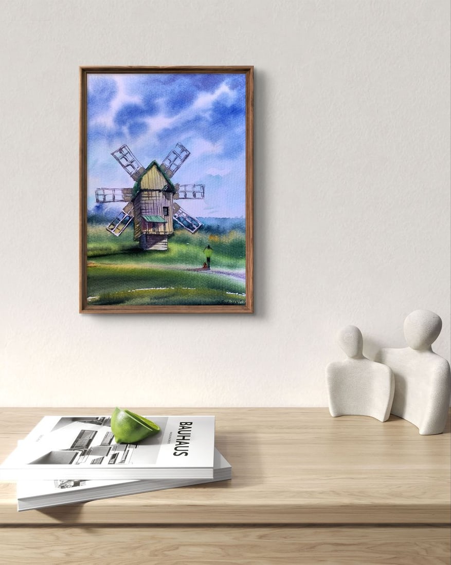 Pastel painting At the mill Svetlana Gramm - 2