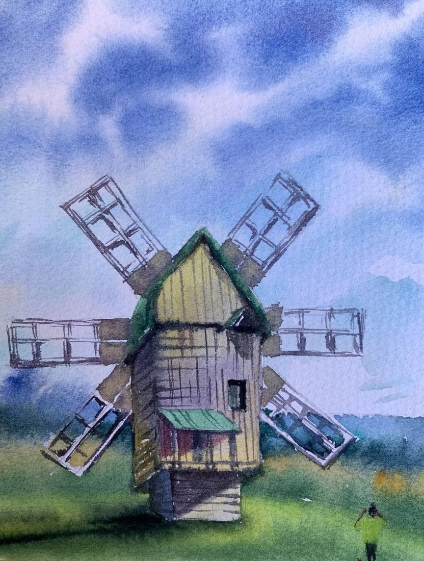 Pastel painting At the mill Svetlana Gramm - 4
