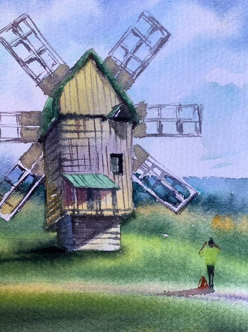 Pastel painting At the mill Svetlana Gramm - 7