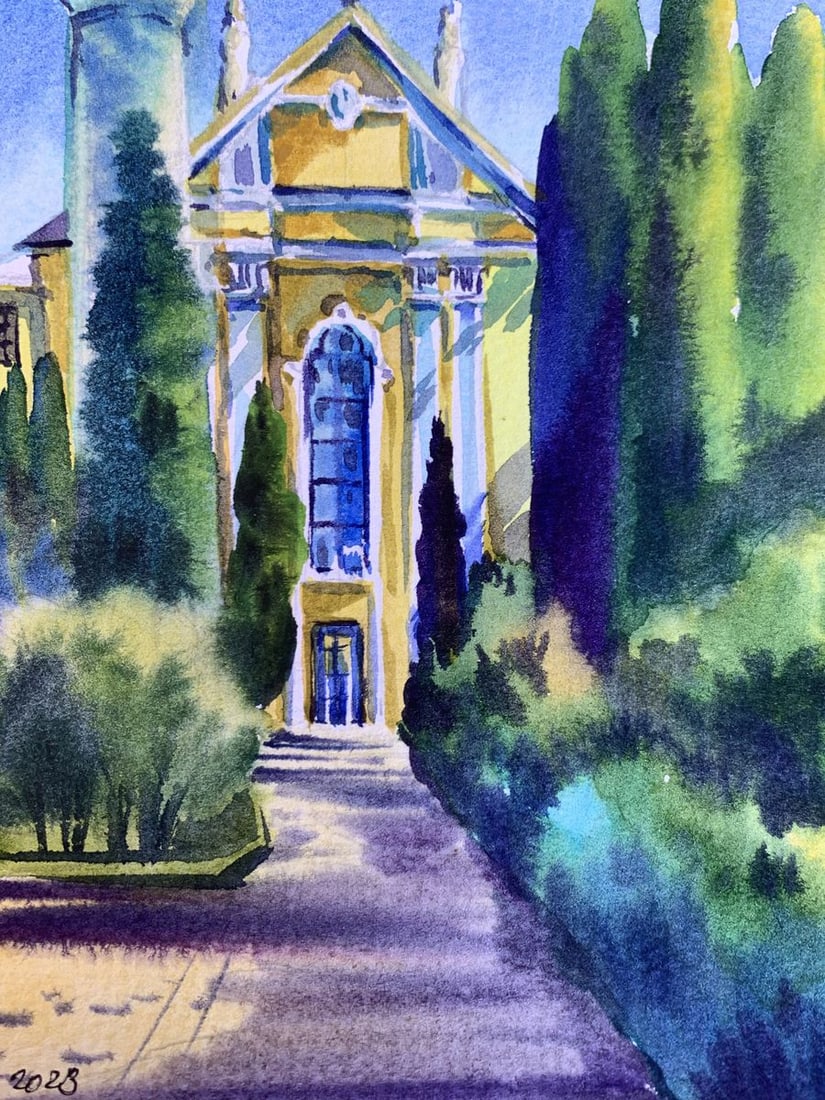 Watercolor painting Sacred place Svetlana Gramm - 10