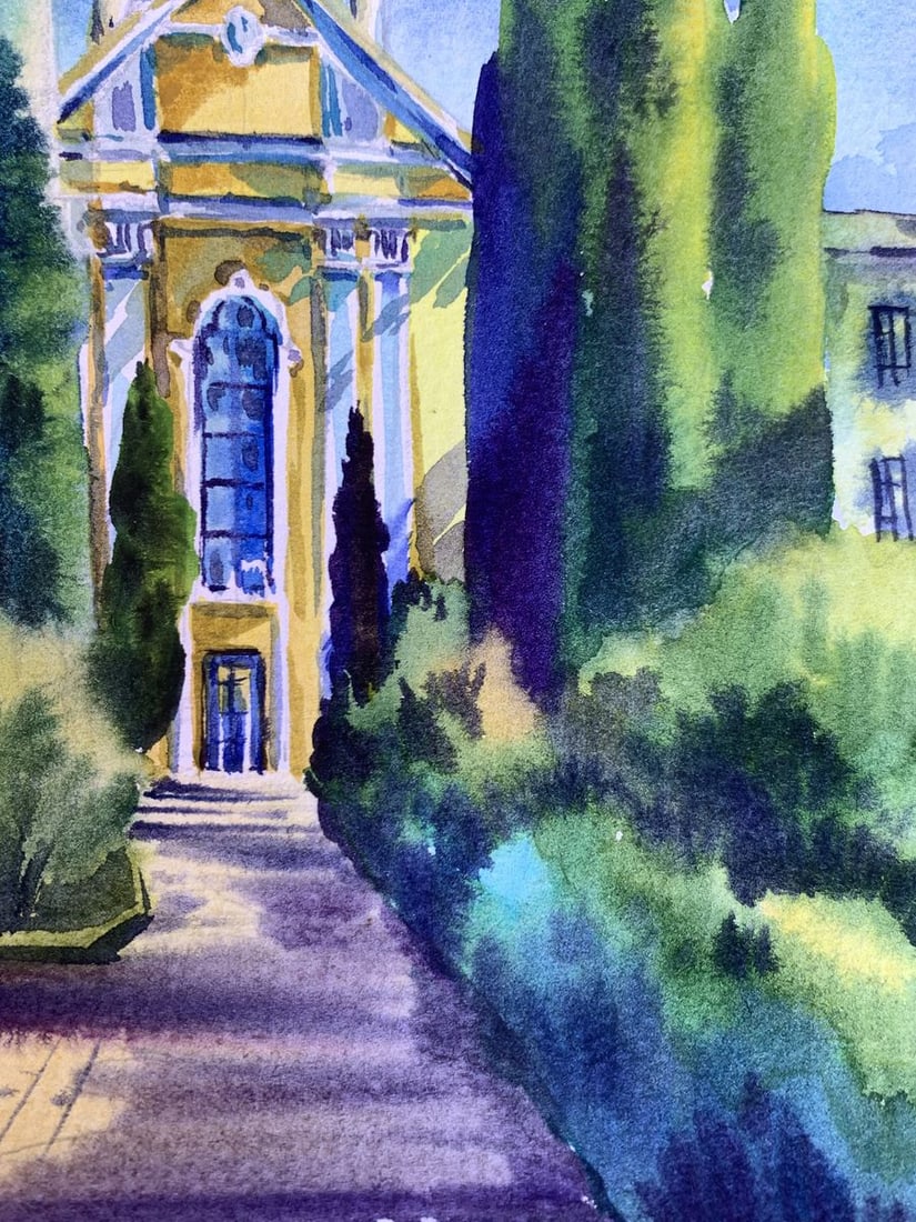 Watercolor painting Sacred place Svetlana Gramm - 11