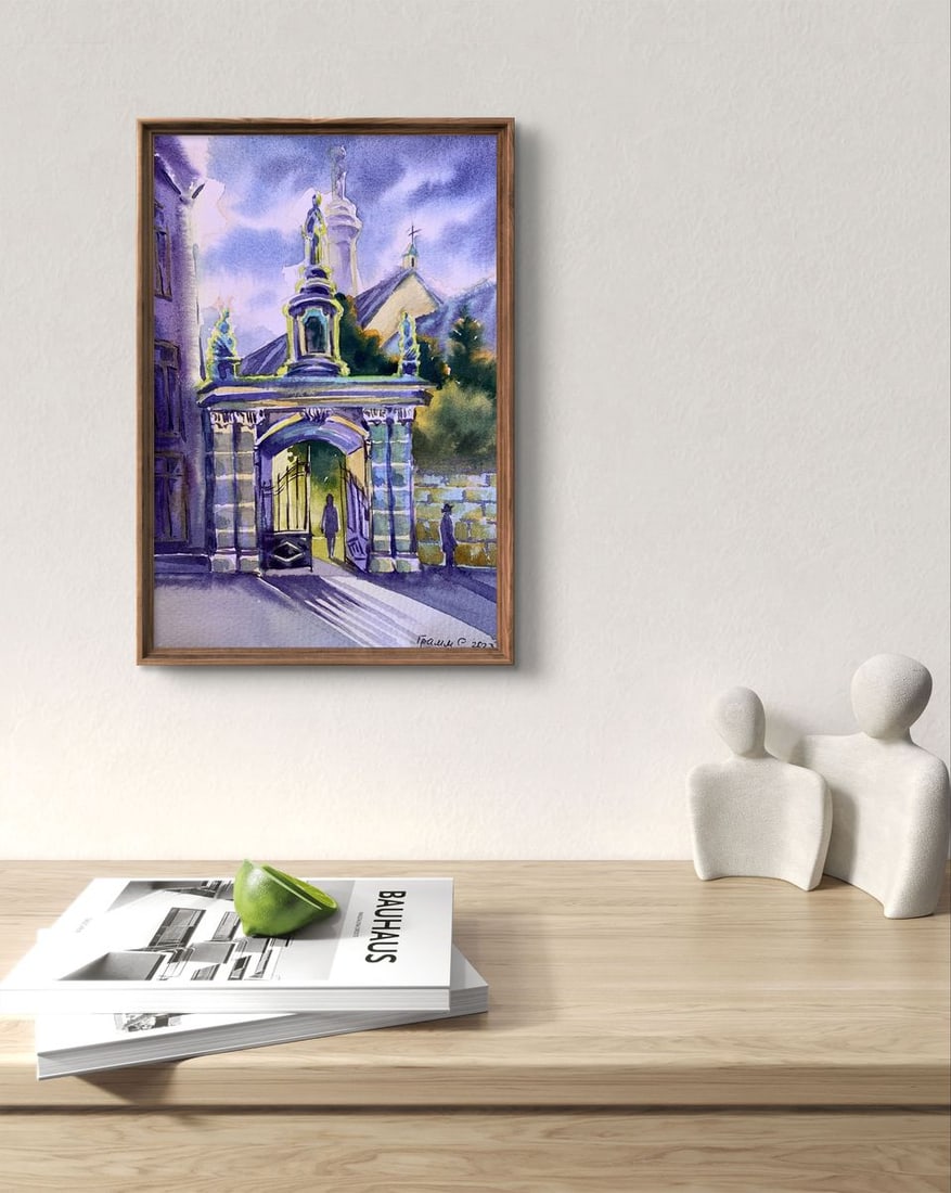 Watercolor painting To the temple Svetlana Gramm - 2