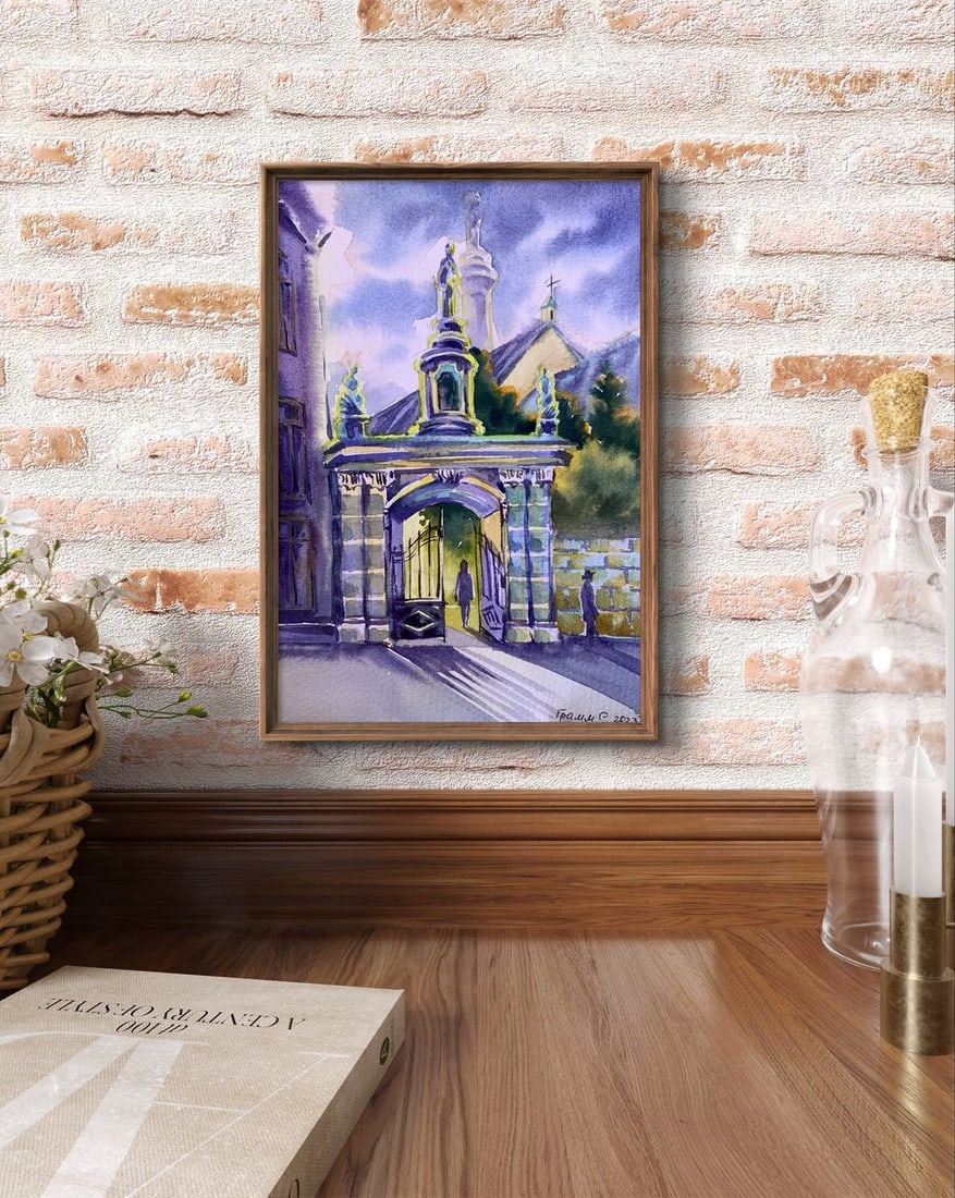 Watercolor painting To the temple Svetlana Gramm - 3