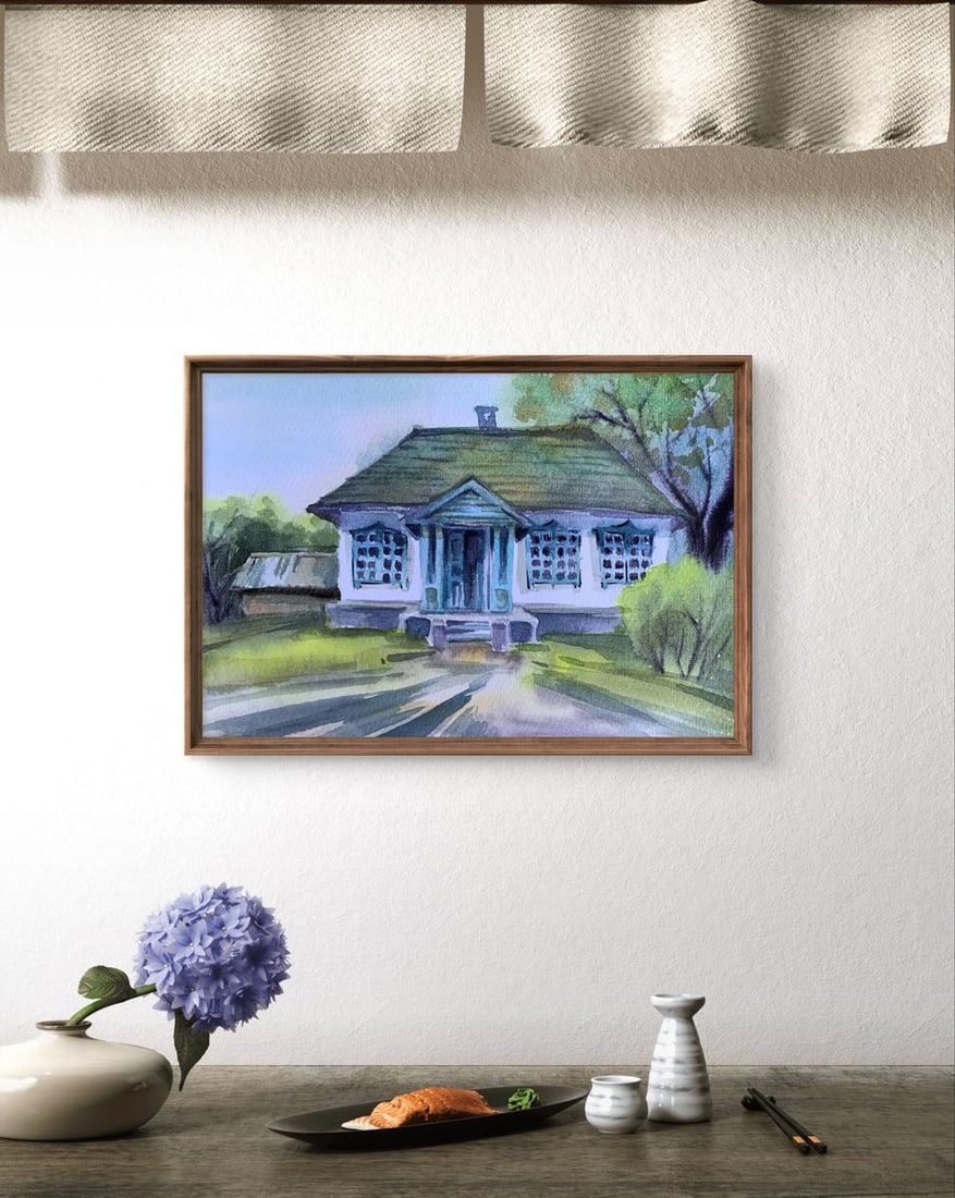 Watercolor painting Memory of home Svetlana Gramm - 3